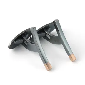 Cufflinks / oxidized silver w gold end 
